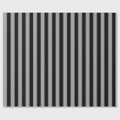 Verticale zilver en zwarte strepen cadeaupapier (Vlak)