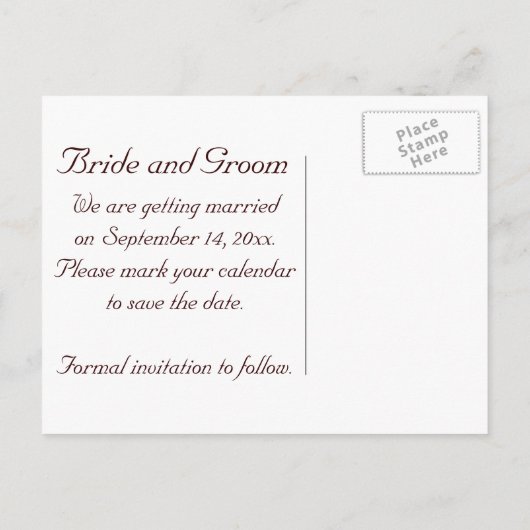 Verticale zonnebloem en Sky Wedding Save the Date Aankondigingskaart (Achterkant)