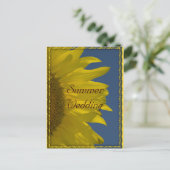 Verticale Zonnebloem Zomdag Weddenschap Opslaan Da Aankondigingskaart (Staand voorkant)