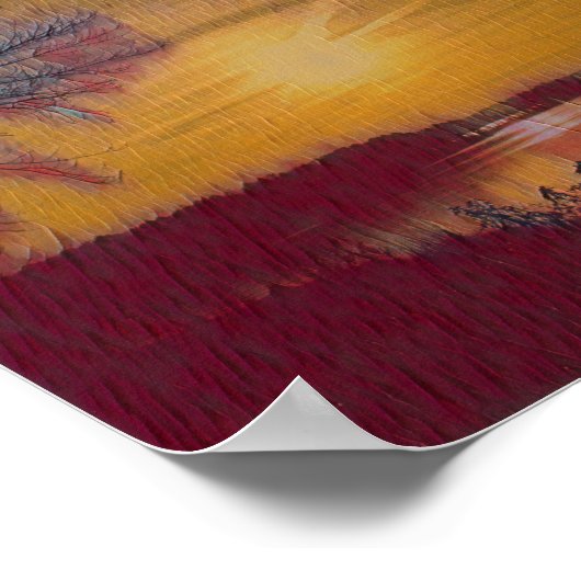 Verticale zonsondergang poster (Hoek)