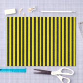 Verticale zwarte en gele strepen tissuepapier (Craft)