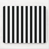 Verticale zwarte en witte strepen muismat (Voorkant)