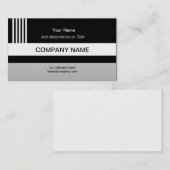 Verticale zwarte en witte strepen visitekaartje (Voorkant / Achterkant)