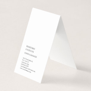 Verticale Zwarte Witte Trendy Minimalistische Eenv Visitekaartje