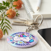 Verticorn™ Chiropractic Care is Magical Care Sleutelhanger (Zijkant)