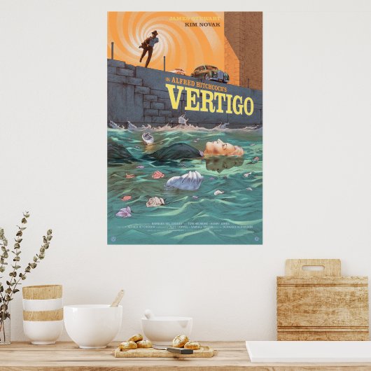 VERTIGO (1958) - MOVIE POSTER (Keuken)