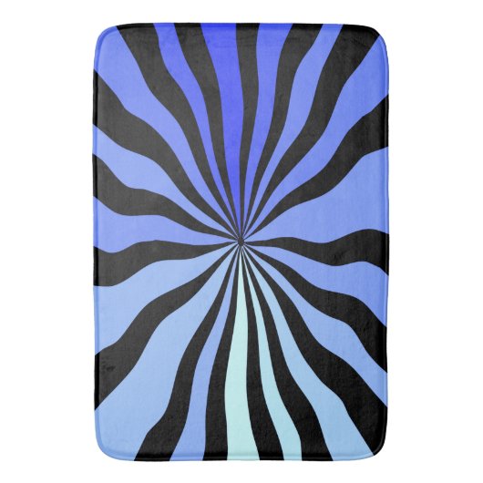 Vertigo A-Go-Go in zwart en blauw Badmat (Voorkant Verticaal)