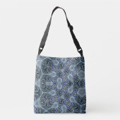 Vertigo zwart/blauw ontwerp crossbody tas (Achterkant)
