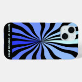 Vertigo - Zwart en Blauw - Gepersonaliseerd Case-Mate iPhone Case (Achterkant (horizontaal))