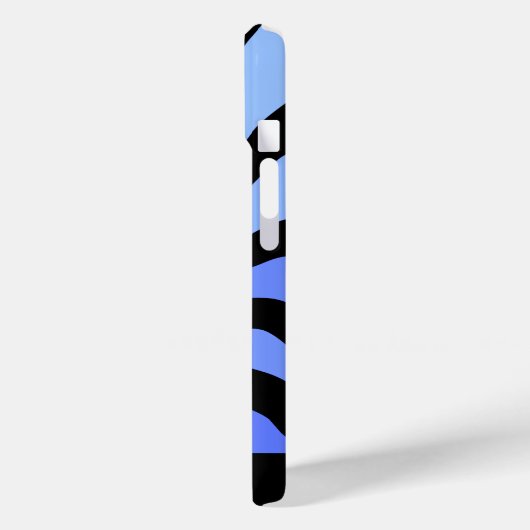 Vertigo - Zwart en Blauw - Gepersonaliseerd Case-Mate iPhone Case (Achterkant / Links)