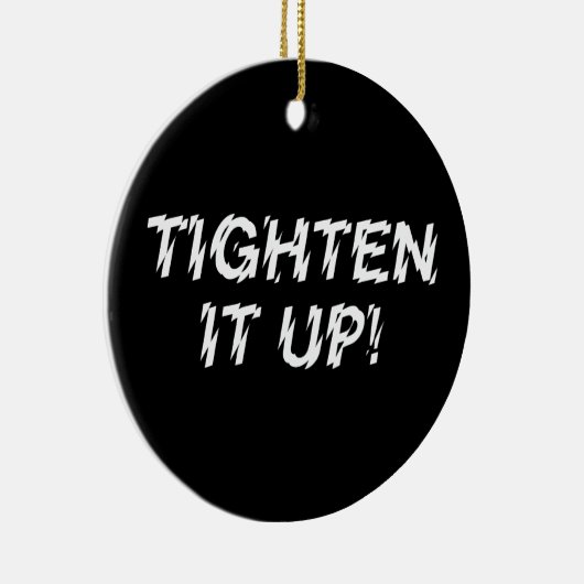 VERTIJD HET! KERAMISCH ORNAMENT (Rechts)