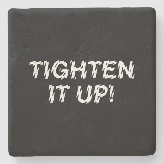 VERTIJD HET! STENEN ONDERZETTER (Voorkant)