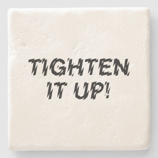 VERTIJD HET! STENEN ONDERZETTER (Voorkant)