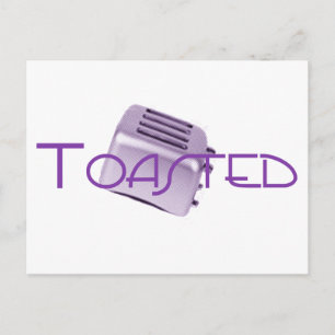 Vertoast - Retro Toaster - Paars Briefkaart