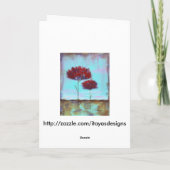 Vertogen, Abstracte kunstlandschapsrode bomen Kaart (Achterkant)