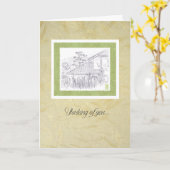 Vertogen dakhuis denken aan je kaart (Gele Bloem)