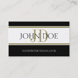 Vertolker/Vertaler Gold Stripe W/W Visitekaartje