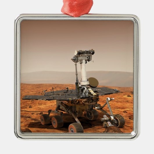 Vertolking van Mars Rover door kunstenaars Metalen Ornament (Voorkant)