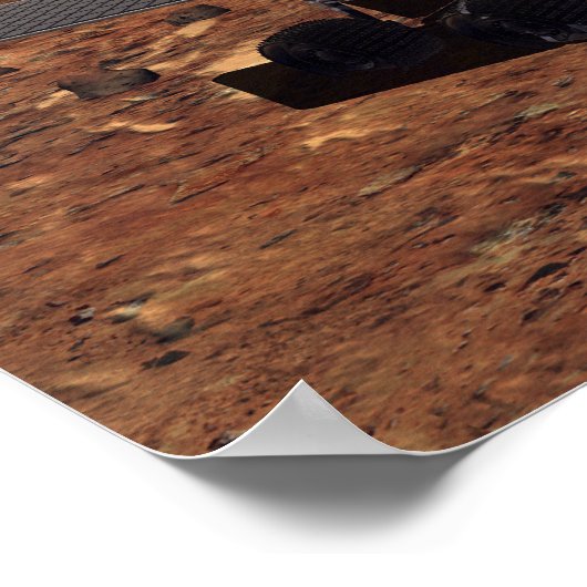Vertolking van Mars Rover door kunstenaars Poster (Hoek)