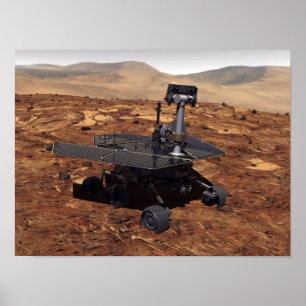 Vertolking van Mars Rover door kunstenaars Poster