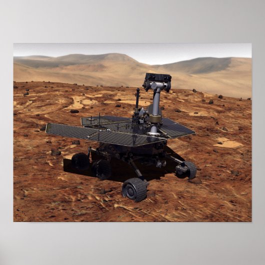 Vertolking van Mars Rover door kunstenaars Poster (Voorkant)