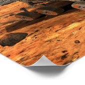 Vertolking van Mars Rover door kunstenaars Poster (Hoek)