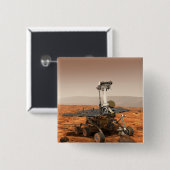 Vertolking van Mars Rover door kunstenaars Vierkante Button 5,1 Cm (Voorkant /achterkant)