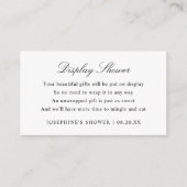 Vertoning: aangepaste kleuren zwart en wit informatiekaartje (Voorkant)