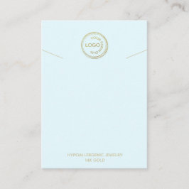 Vertoning houder ketting Voeg je Logo lichtblauw t Visitekaartje