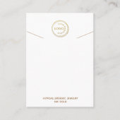 Vertoning houder ketting Voeg je Logo wit toe Visitekaartje (Voorkant)