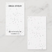 Vertoning met juwelen van schildpad-poolpunt visitekaartje (Voorkant / Achterkant)