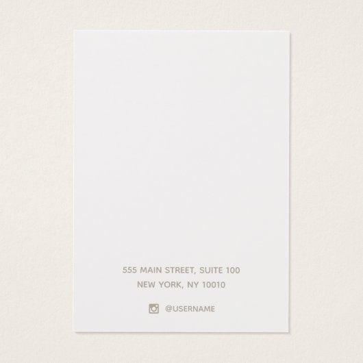 Vertoning met zwarte Ketting van legant Visitekaartje (Achterkant)