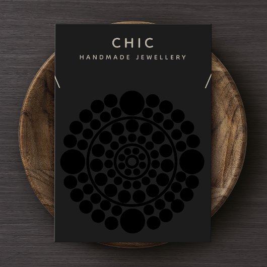 Vertoning met zwarte Ketting van legant Visitekaartje