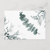 Vertoning van de Bridal Weddenschap Greenery Eucal Informatiekaartje (Achterkant)