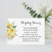 Vertoning van de Bridal Wedding Shower - Zonnebloe Informatiekaartje (Staand voorkant)