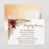 Vertoning van de Bridal Weduwen Informatiekaartje (Voorkant / Achterkant)