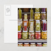 Vertoning van gepekelde groenten en fruit. briefkaart (Voorkant / Achterkant)