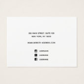 Vertoning voor horizontale vier verouderingssets L Visitekaartje (Achterkant)