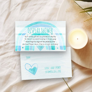 Vertoningsdouche Geen Giftomslag Turquoise Regenbo Informatiekaartje