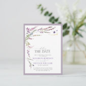 Vertraag de Datum Lila Vennootschapshuwelijk van d Aankondigingskaart (Staand voorkant)