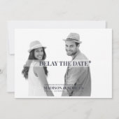 Vertraag de Datum Moderne Aangepaste Berichten van Save The Date (Voorkant)