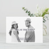 Vertraag de Datum Moderne Aangepaste Berichten van Save The Date (Staand voorkant)