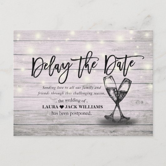 Vertraag de Datum Uitstel van de Uitstel van het h Aankondigingskaart (Voorkant)