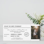 Vertraag de Datum zwarte & Witte Bestemming van de Kaart (Staand voorkant)