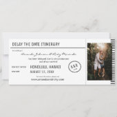 Vertraag de Datum zwarte & Witte Bestemming van de Kaart (Voorkant)