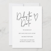 Vertraag de Verandering van de Datum Eenvoudige Ui Save The Date (Voorkant)