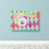 Vertraag je rol, Pop Art Badkamer Wall Art Canvas Afdruk (Insitu (Houten vloer))