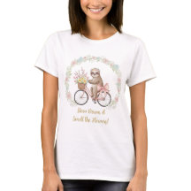 Vertraag & Ruik de Bloemen Dames Luiaard T-shirt