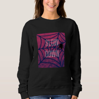 Vertraag Spinnenweb Hoodie - Paarse AestheT-Shirt Trui