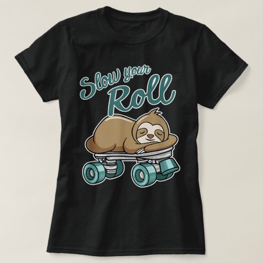 Vertraag uw rolklauw op een Schaats van het rollet T-shirt (Design voorkant)